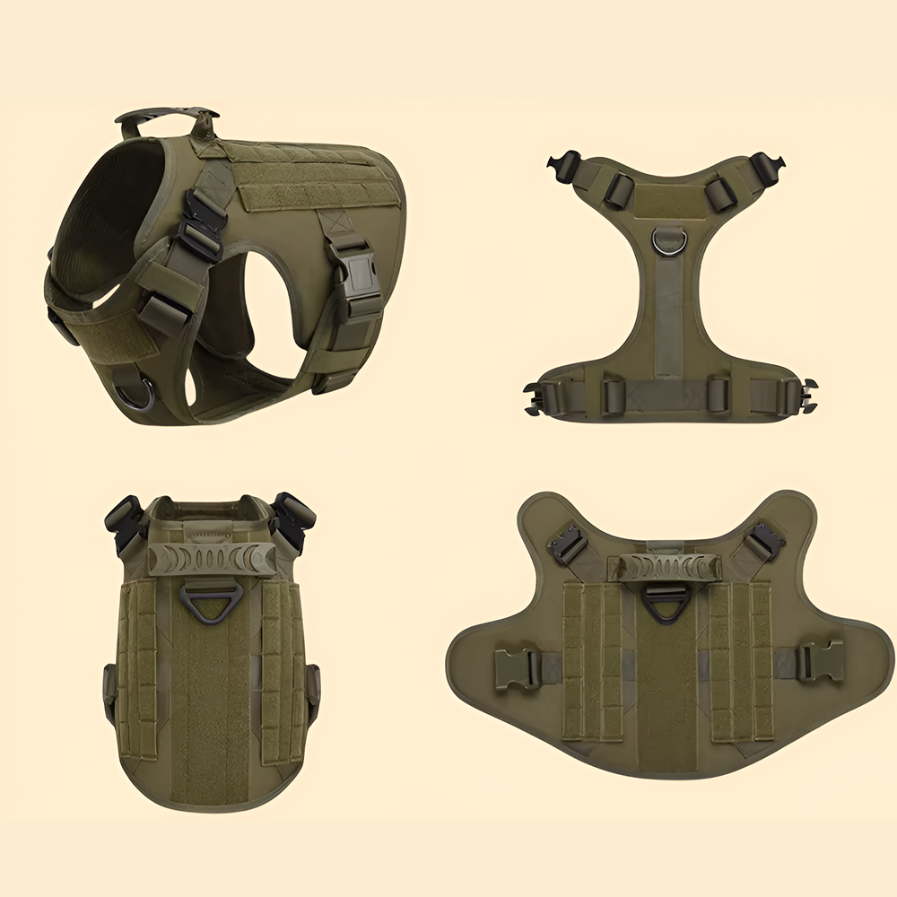 Tactical Military Vest Pet German Shepherd Golden Retriever Tactical Training Dog Harness and Leash Set for All Breeds Dogs