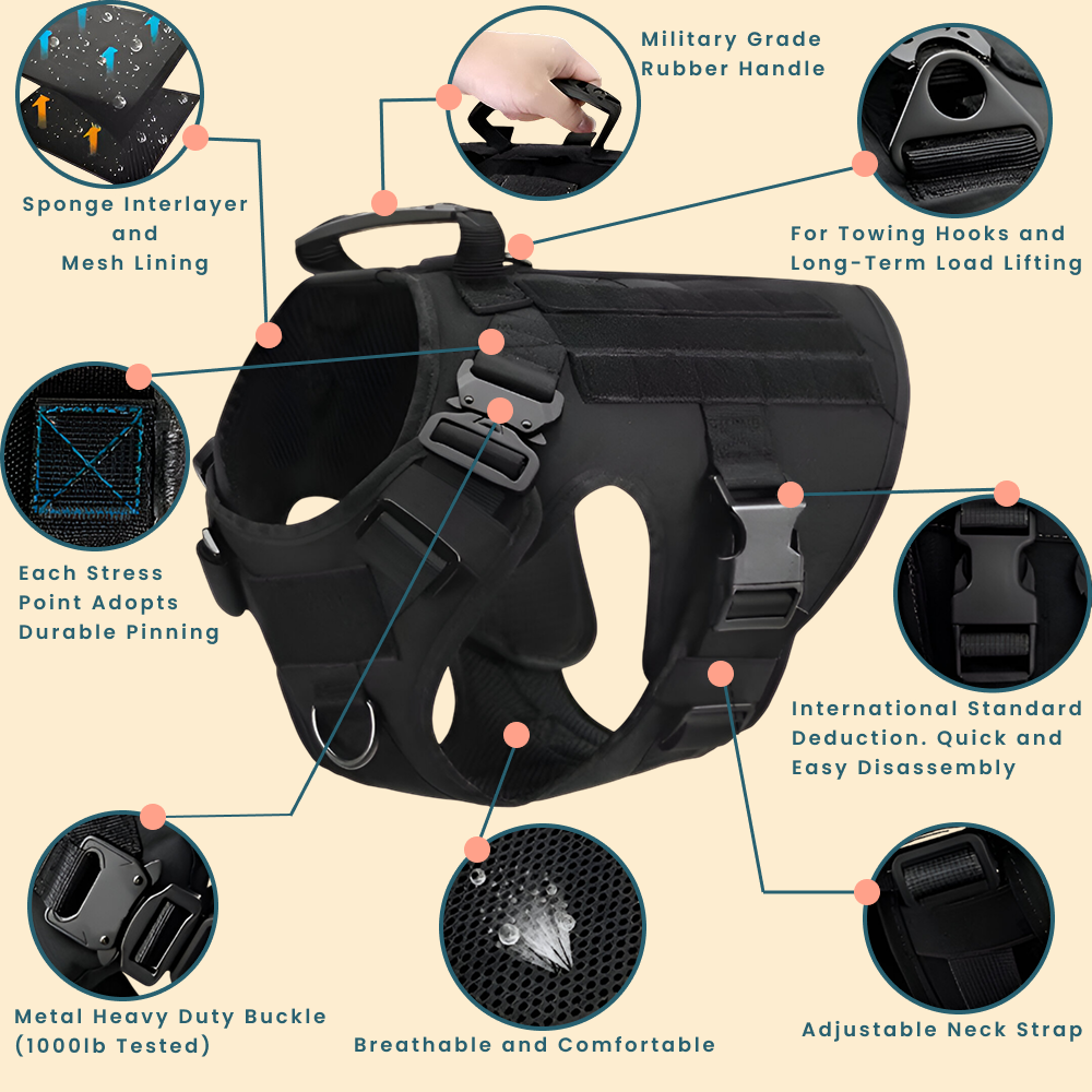 (New)AlphaPaw - Tactical Harness Set